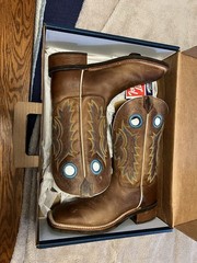 Tony Lama Creedance 7973 Men’s 8D Cowhide Square Toe Western Boots USA Made