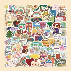 30Pcs Random Cute Kawaii Cartoon Waterproof Decals Vinyl Stickers Water Bottle