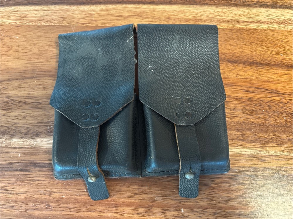 Vintage FN-FAL FAL .308 7.62×51 Austrian Leather Magazine Pouch, Surplus Miltary