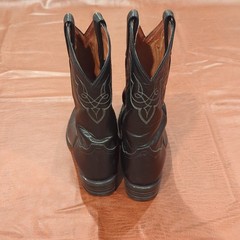 Tony Lama Western Cowboy Boots Black Leather CT456 Men’s Size 7.5D Discontinued