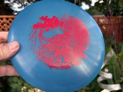 Star Boss Disc Golf Innova (Multi-Stamp) (One of a Kind) 178G Blue Red #4280