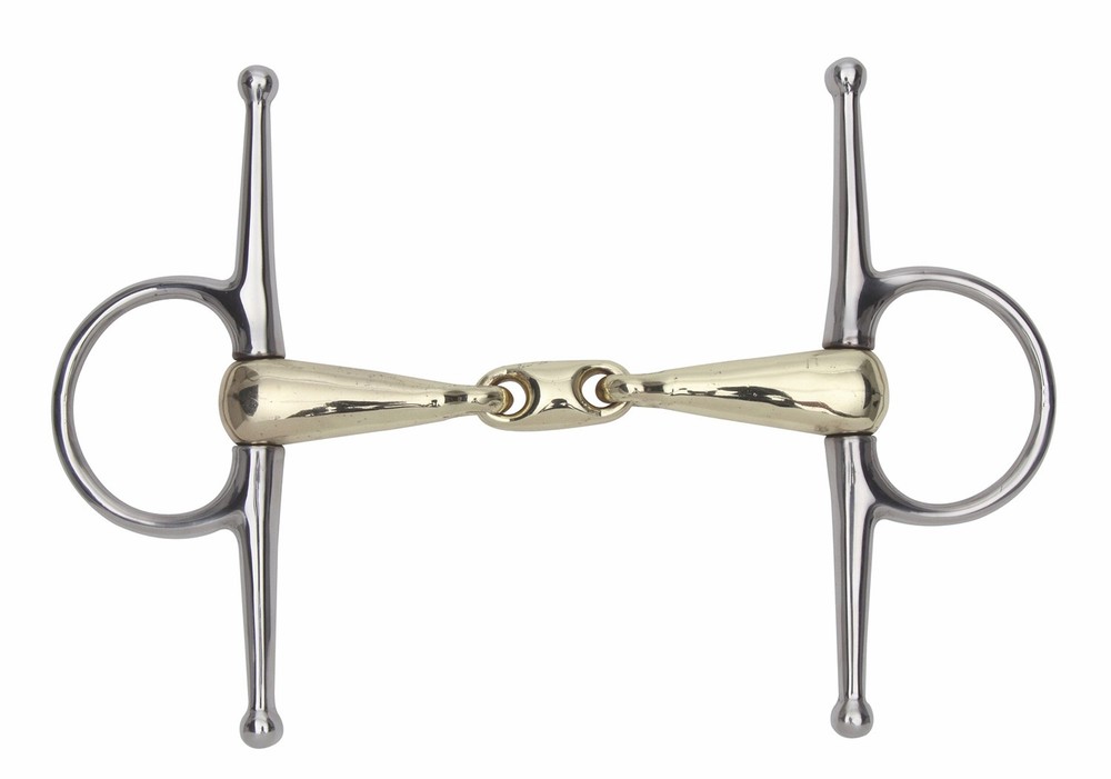 Copper Mouth Full Cheek Snaffle Bit, SS, 5″