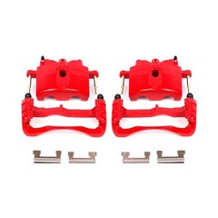 Power Stop S4730 Front Pair of High-Temp Red Powder Coated Calipers for Cadil…