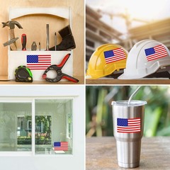 3PC Reflective American Flag Sticker – 5×3 Inches – Multicolor