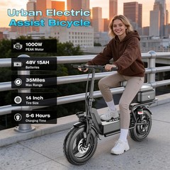 New Electric Scooter with Seat, Commuter Foldable, 1200W 13Ah Battery 25mph US