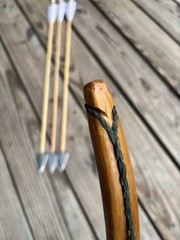 Sinew backed Osage Recurve Bow 54in 48 pounds at 25” Draw right handed w/ Arrows