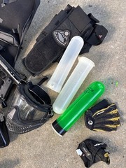 Paintball Marker Gear Lot Tippmann 98 Spyder Xtra Redz Maddog 20oz Tank JT Mask