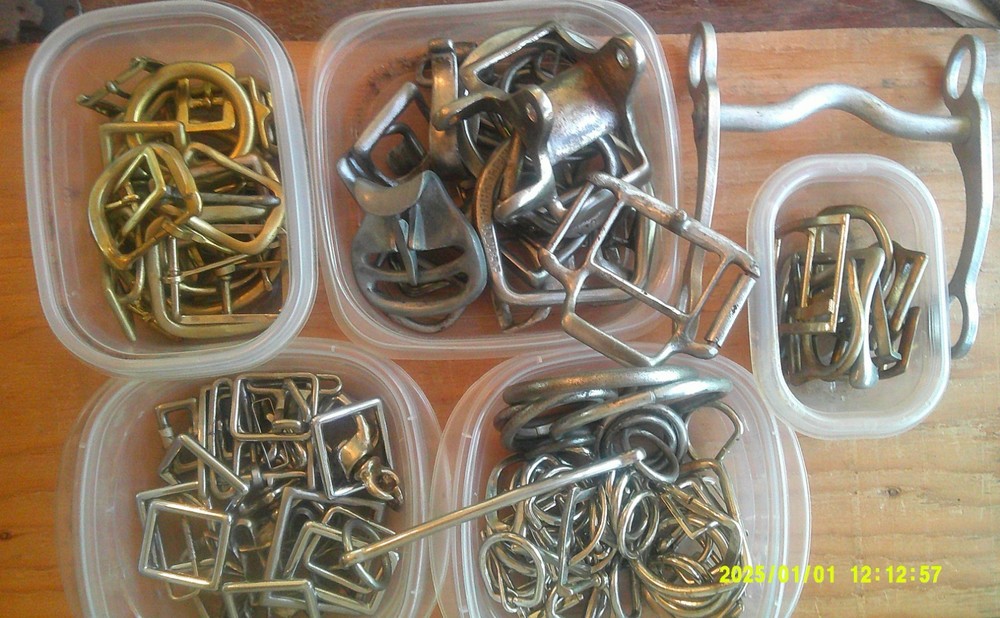 Huge Lot Horse Tack Hardware Iron Brass Nickel, Vintage & Modern