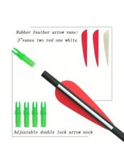 12Pack 30-inch Carbon Arrows SP500 Archery Hunting For Compound&Recurve Bow