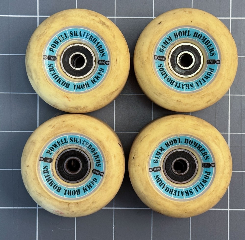 Powell Skateboards BowlBombers Wheels 64mm P.F. BONES Swiss Bearings