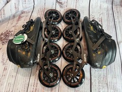 Pasendi Pro Carbon Fiber Rollerblades Speed Skates Men’s & Women’s SZ 9 US 42 EU