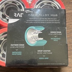 RADAR Halo Alloy Quad Roller Skate Wheels Red 4-Pack 59mm x 38mm BRAND NEW!