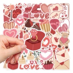 30Pcs Random Cute Love Theme Valentine’s Day Vinyl Waterproof Stickers Decals
