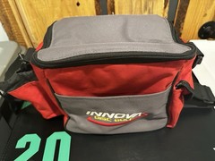 Innova Standard Bag Disc Golf Bag Red Holds 10-12 Discs Water Resistant Pockets