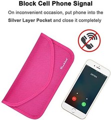 Signal Blocking Bag, 2 Pack RFID Faraday Bag Shield Pouch Cage Box Wallet Cas…