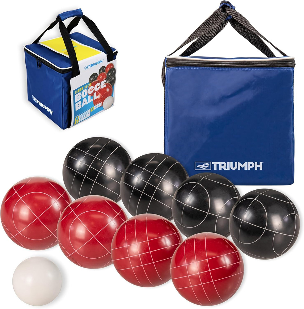 Competition 100Mm Resin Bocce Ball Outdoor Game Set with Carrying Bag for Easy S