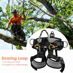 Climbing Belts, Thicken Professional Large Size Safety Seat Belts for Tree Climb