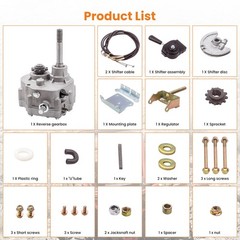 Go Kart Forward Reverse Gear Box #35 Chain 12T and #40/41/420 Chain 10T
