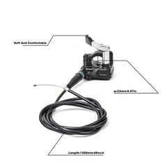 Thumb Throttle Assembly Cable 7/8 22mm For ATV Quad Go Kart Dirt Pit Bike Black