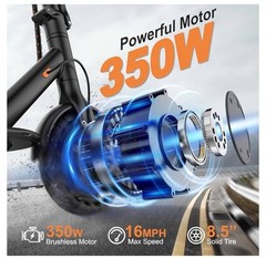 VOLPAM Electric Scooter, 350W/500W Motor, Max 21-28 Miles Range, 19/21 Mph To…