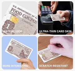 Food Stamps Welfare USDA Funny Skin Credit Debit Card Sticker Cover Set