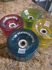 ENJOI Spectrum 62mm, 83A Skateboard Wheels w/ Andale Lucus Puig Bearings
