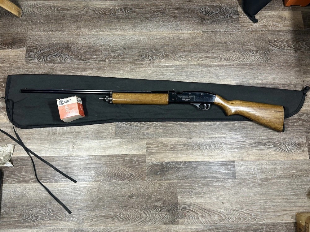 Working!! Crosman Trapmaster 1100 CO2 Powered Air Shotgun .380 Cal Wood W/shells
