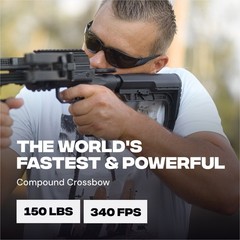 BALLISTA BAT Reverse Draw Compound Self-Cocking with L-Stock 340fps/150lbs/3lb