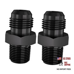 8AN Male Flare to 3/8″ NPT Black Aluminium Straight Fitting STL-8AN-3/8NPT-0