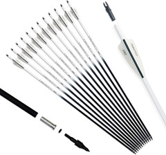 30Inch Carbon Arrow Fluorescence Color Targeting and Practice and Hunting Arr…