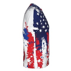 Pagaduan Mens Red Blue White Tie Dye Shirt Adult 4Th Of July Usa Flag Outfit