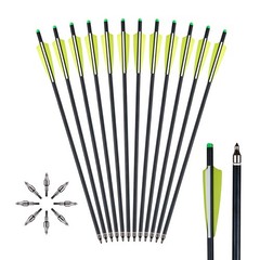 20″ Crossbow Bolts Crossbow Arrow OD 8.8 Half Moon Nock for Crossbow under 250lb