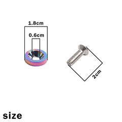 1.8 cm x 0.6 cm Metal Spacer Screws for Scooter License Plate For battery Guard