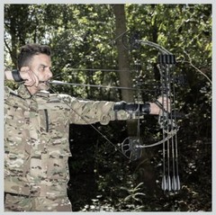 Lanneret Compound Bow P2 White Marble Draw Weight 10-50 Lbs, Length 22.5-30”
