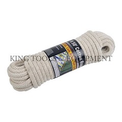 NEW 50′ ft. Solid Braided COTTON ROPE, 3/8″ Thick 110 lbs. Load, Boat Camping