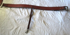 36″ WESTERN BROWN LEATHER REAR CINCH W/28″ REAR FLANK STRAPS