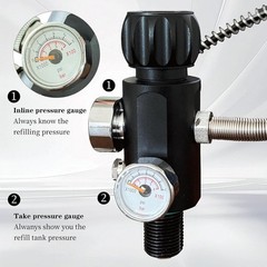 M18×1.5 thread 4500psi No Pressure-Reduce Paintball Fill Stations valve PCP T…