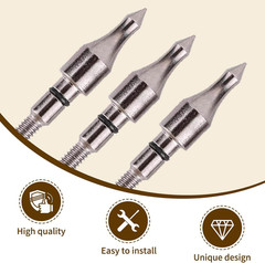 Aluminum Arrow Inserts .244/6.20Mm & 100 Grain Bullet Field Points for Carbon Ar
