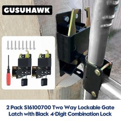 2 Pack S16100700 Two Way Lockable Gate Latch(Small Size Version: 3″L x 5″H) w…