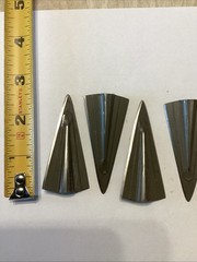 Vintage 2 Blade Glue on Broadheads Lot Of 5