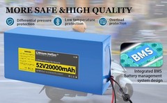 52V 48V 36V li-ion battery for ≤1200W ebike scooter motor with 30/40BMS