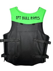 EPT Bull Riding Vest v3.0- Black & Lime Green Leather EPT Brand – Adult Sizes: S