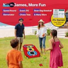 Cornhole Board with 21+Games 8 Bean Bags Arcade Style Corn Hole Games for Adults