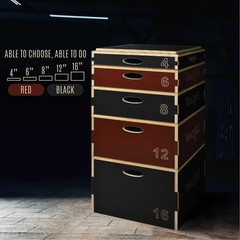 Yes4All 3-in-1 Wooden Plyo Box for Jump Training – 22″x22″, 400lb Cap.