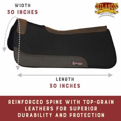 74HS 32″ X 34″ Hilason Horse Western Contoured Wool Felt Therapeutic Saddle Pad