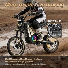 Electric Dirt Bike 3000W Electric Motorcycle 48V Off Road Moutain E-Bike 40MPH