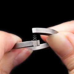 EDC Titanium Alloy Key Ring Outer Dia. 17mm/22mm/25mm/32mm Openable Keyring