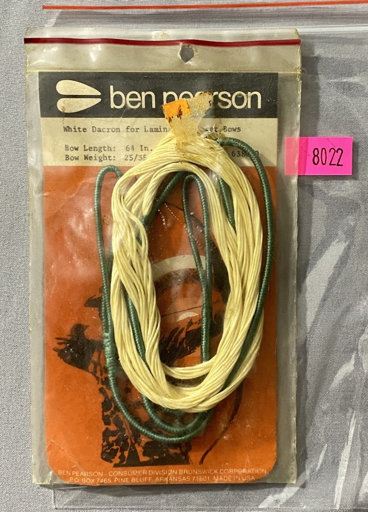Ben Pearson White Dacron For Laminated Target Bow String Asstd AMO / Lbs. 6380-0