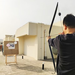 58″ Traditional Bow 15-50lbs Triangle Longbow Horsebow Hunting Archery Shooting
