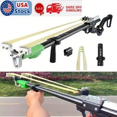 Slingshot Rifle With Laser Aiming Portable Catapult For Adult Outdoor Hunting